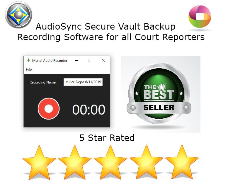 AudioSync Secure Vault Backup Recording Software for all Court Reporters