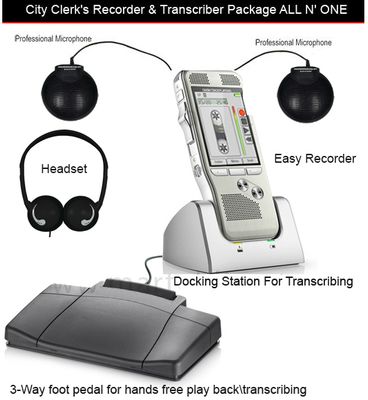 City Clerk Meeting Digital Recorder &amp; Transcriber Package