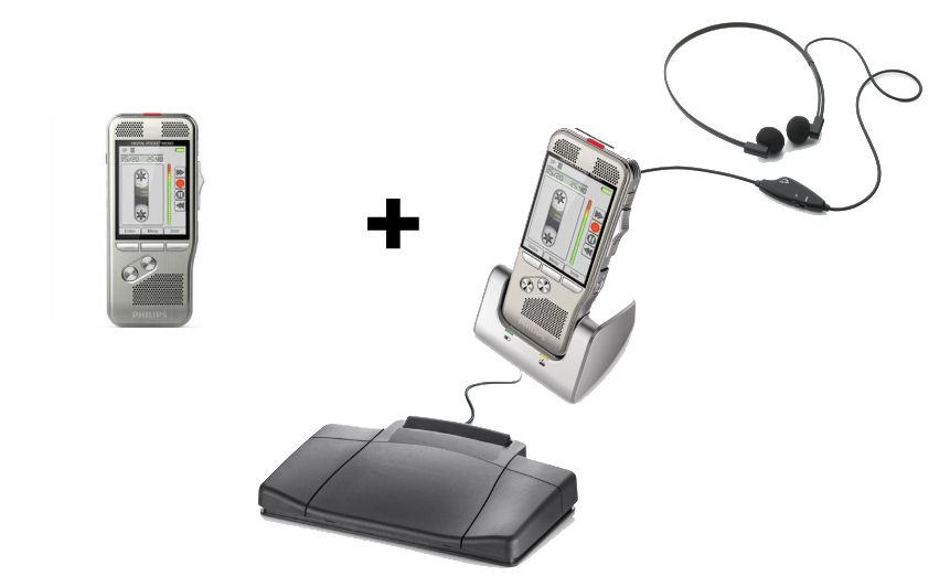 NO PC - Law Office Pro Dictation Machine Recorder and Transcriber Set for Lawyers