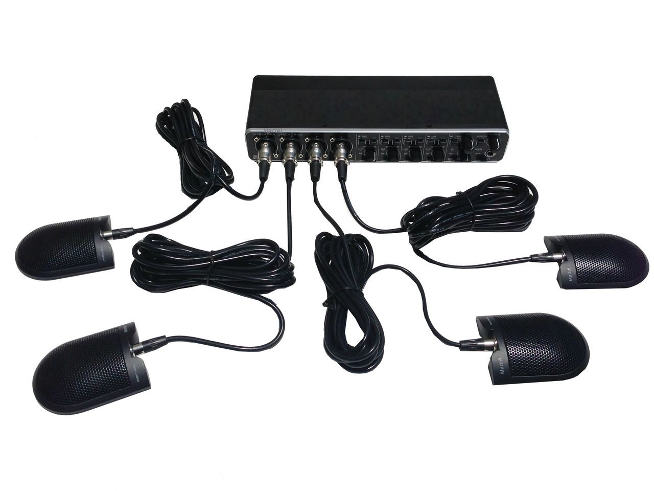 4 channel Multi-track USB interface for Court Reporters using Eclipse real-time software with 4 microphones included