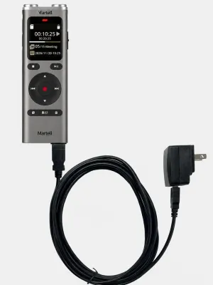 Court Deposition Recorder with AC Adapter Power