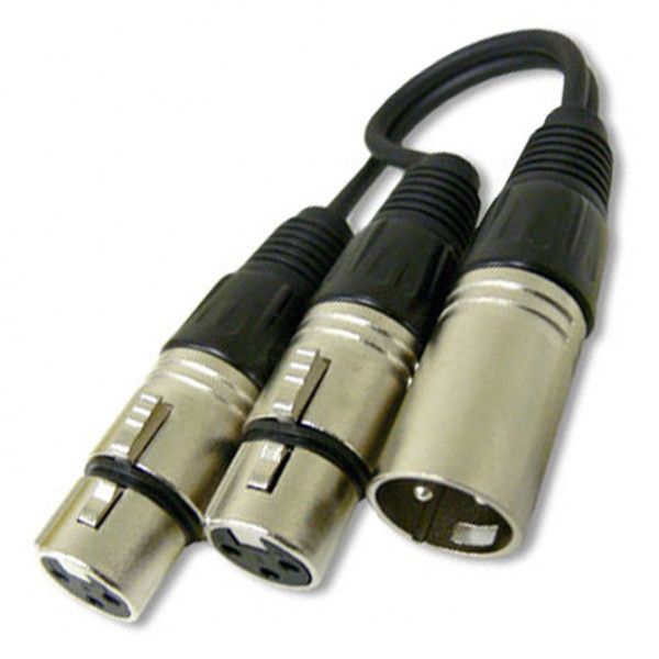 XLR Y Cable Male to 2 Female