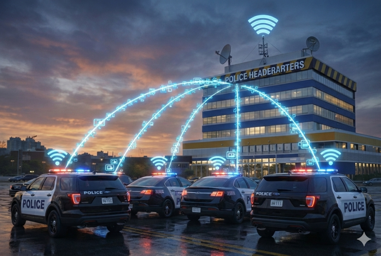 DC7 automatic wireless uploading to police station computer option