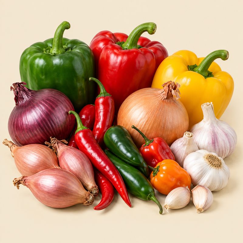 Peppers, Onions &amp; Garlic