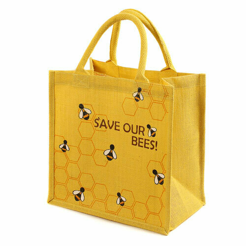 Jute Shopping Bag - Bees