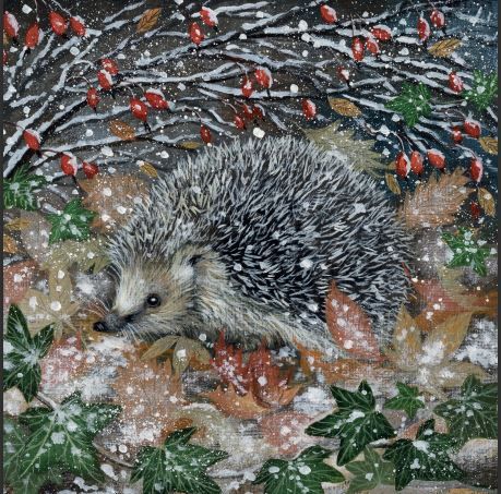 Hedgehog and Berries - Lucy Grossmith