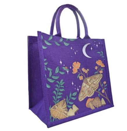 Jute Shopping Bag - Moths