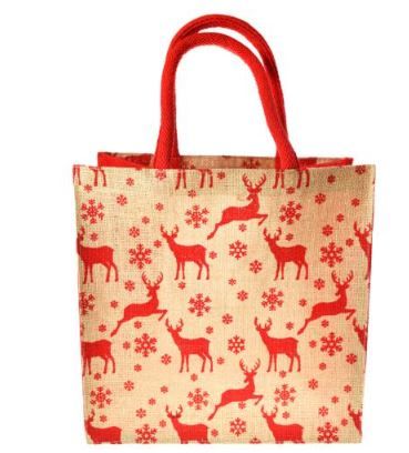 Jute Shopping Bag - Reindeer
