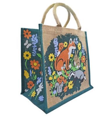 Jute Shopping Bag - British Animals
