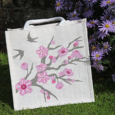 Jute Shopping Bag - Cherry Tree