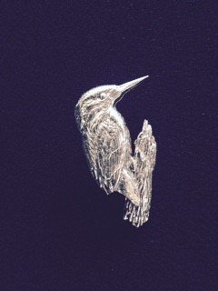 Pewter Pin Badge - Kingfisher