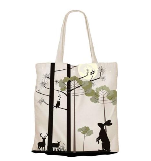Hare and Moon Tote Bag