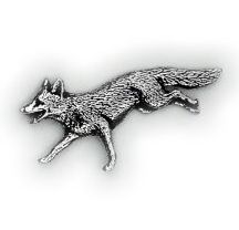 Pewter Pin Badge - Fox
