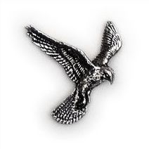 Pewter Pin Badge - Kestrel