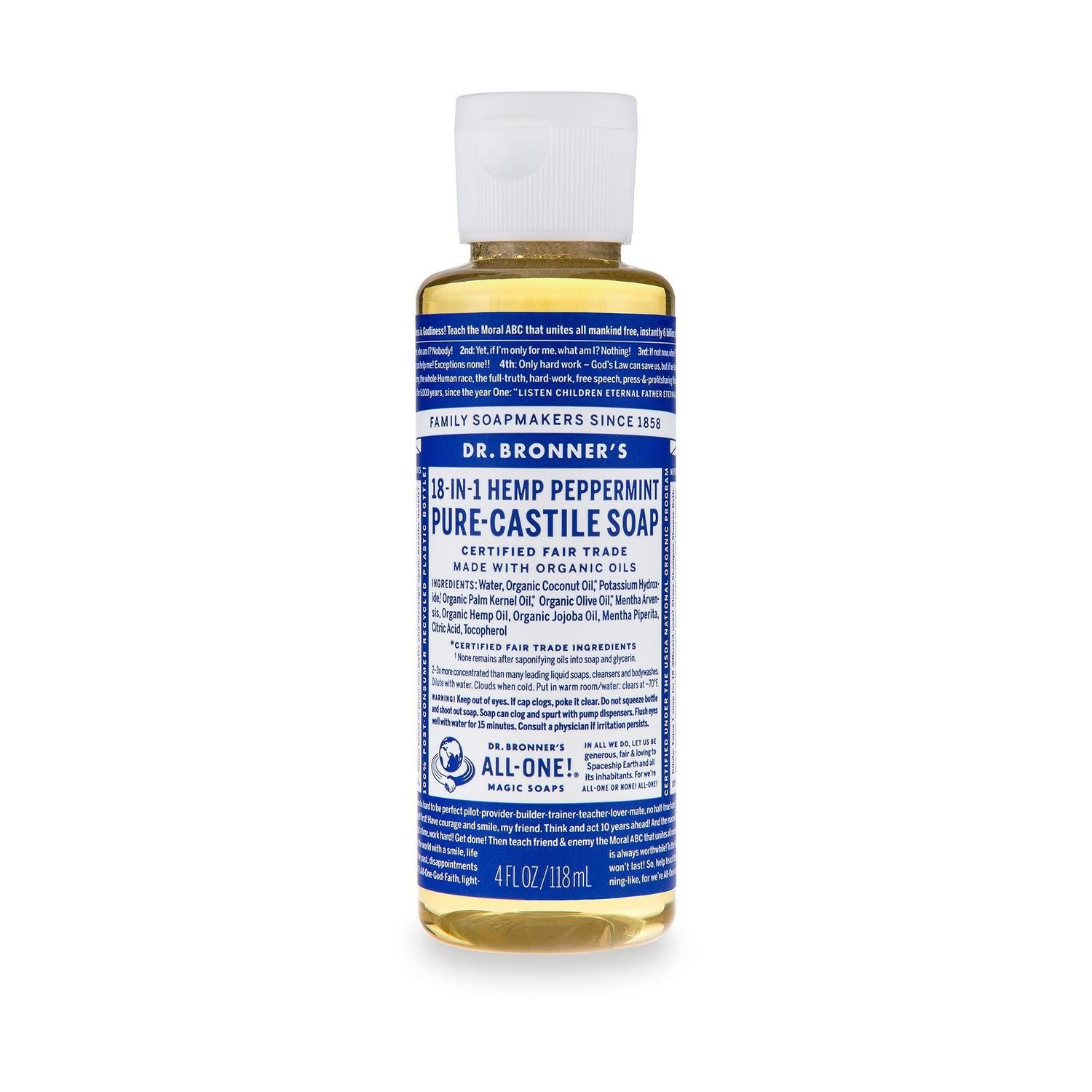 Dr. Bronner's 18-1 Hemp Peppermint Pure Castile Soap
