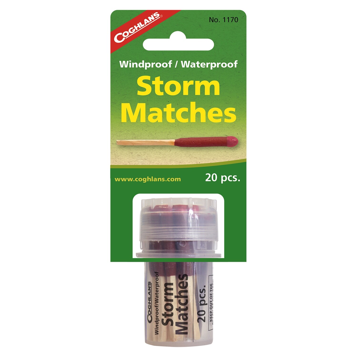 Coghlan's Windproof/Waterproof Storm Matches - 20 piece