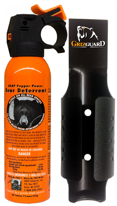 UDAP Bear Spray w/ Griz Guard Holster 7.9oz 225G