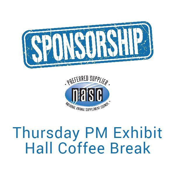 Sponsorship: Thursday Afternoon Exhibit Hall Coffee Break