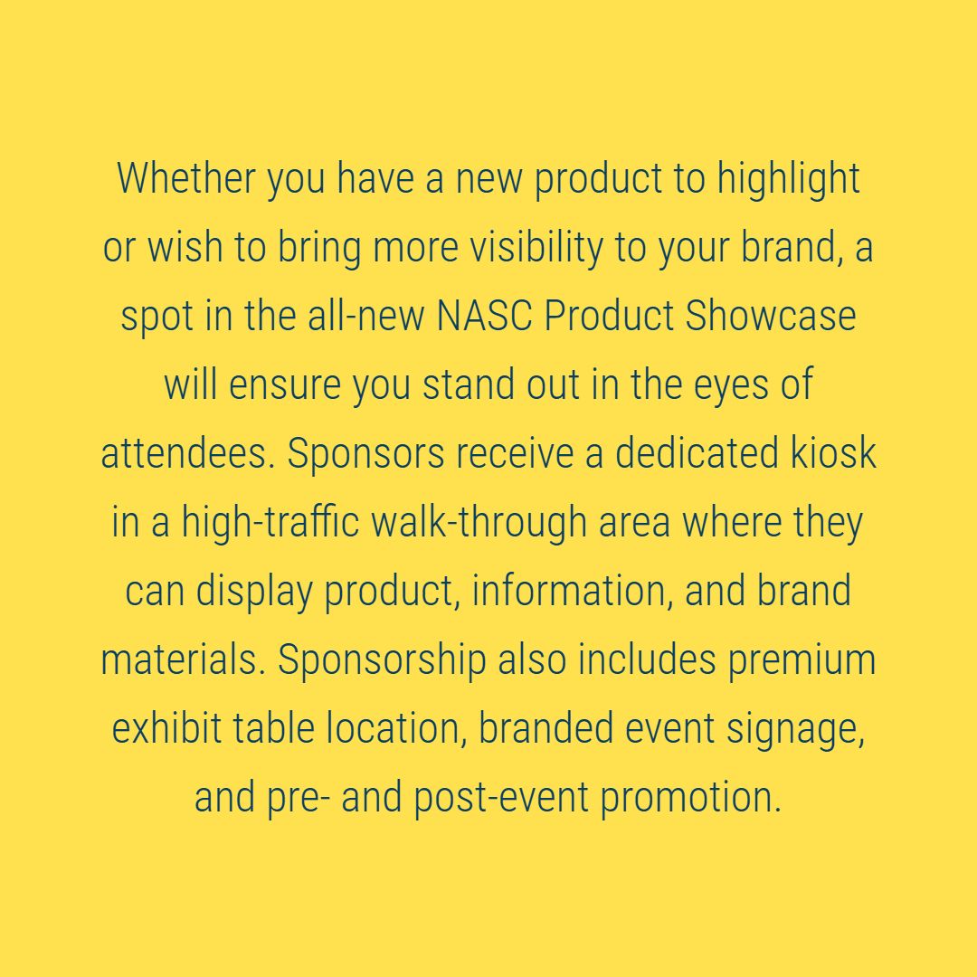 Sponsorship: NASC Supplier Showcase