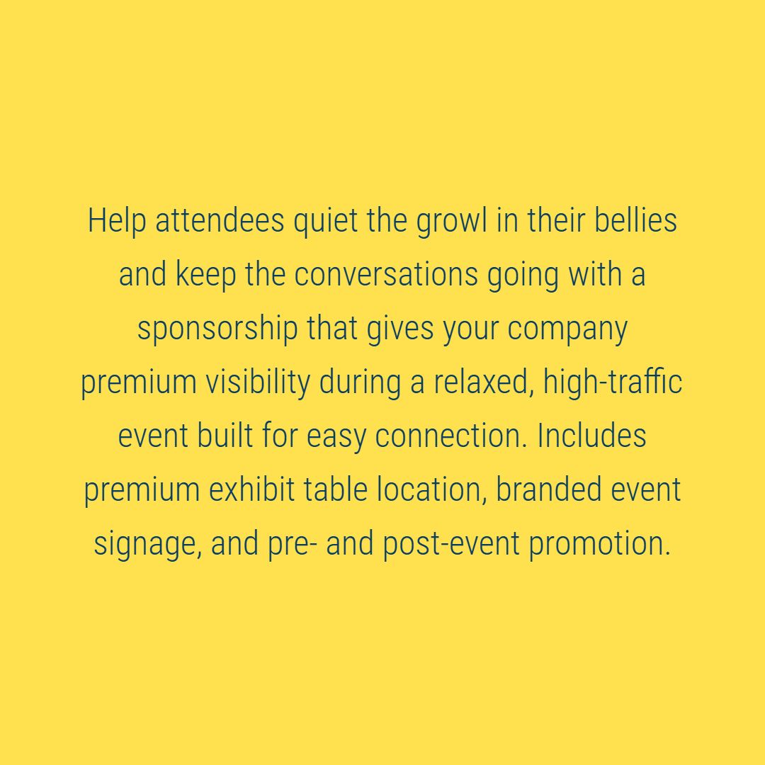 Sponsorship: Wednesday Exhibit Hall Lunch