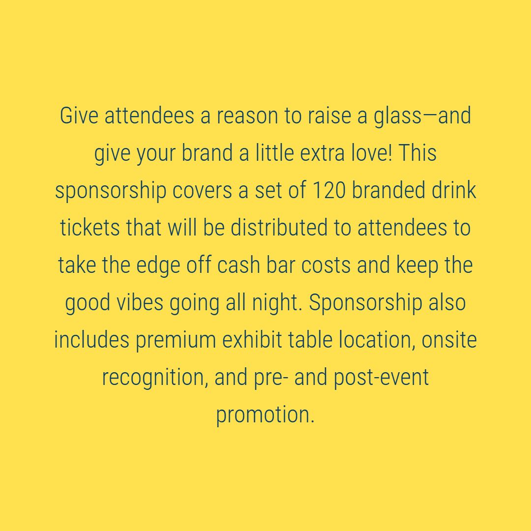 Sponsorship: Drink Ticket Sponsor
