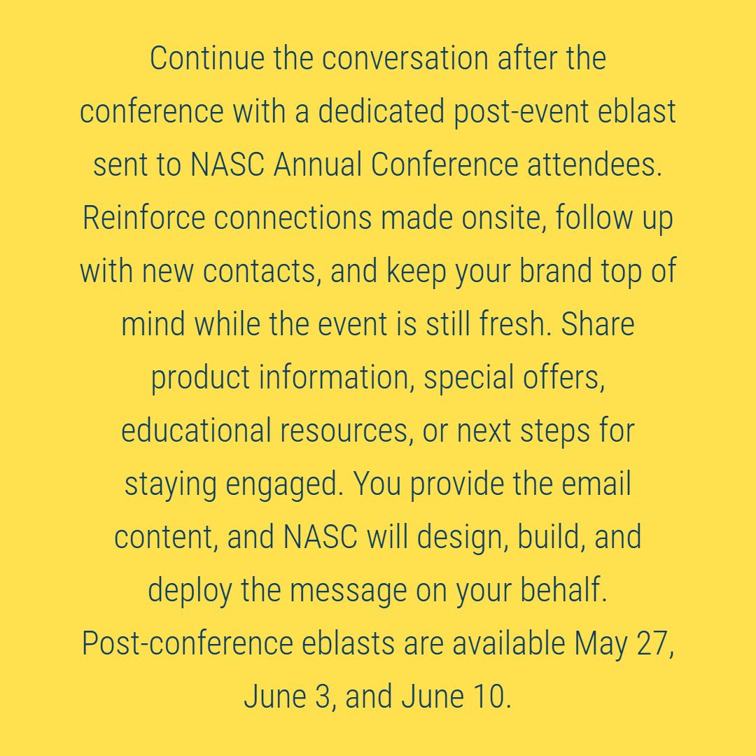 Post-Conference Attendee Eblast (3 Available)