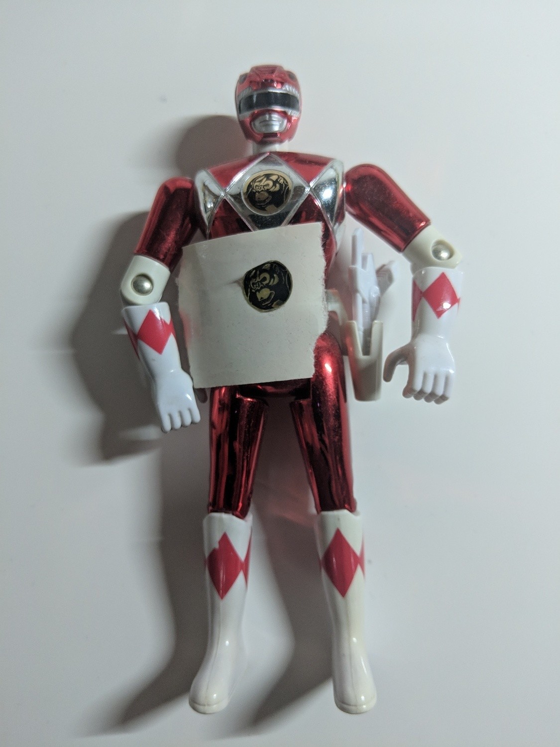 Mighty Morphin Movie Metallic Red Power Ape Chest Sticker