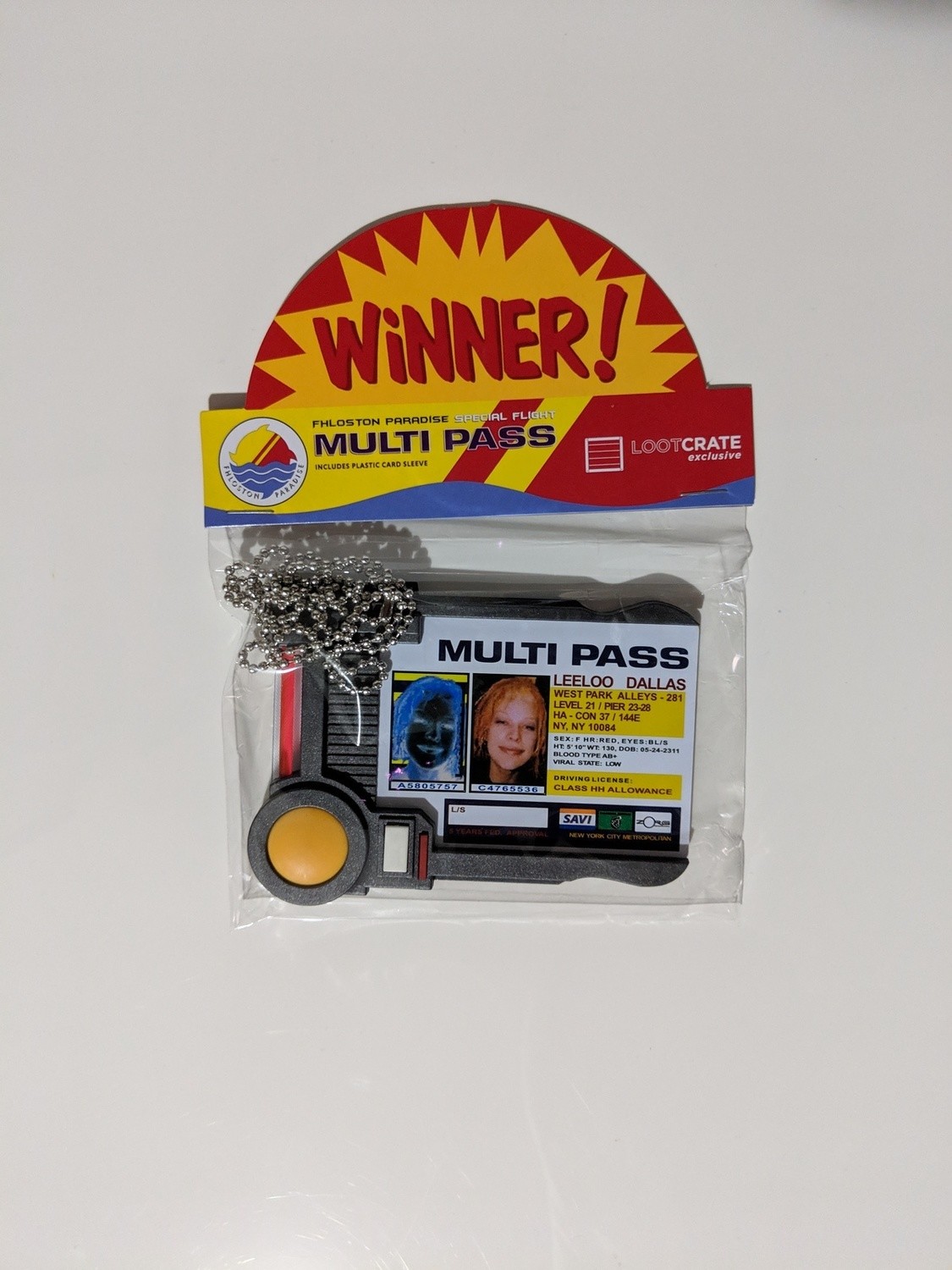 Loot crate Exclusive The Flifth Element Multi Pass ID