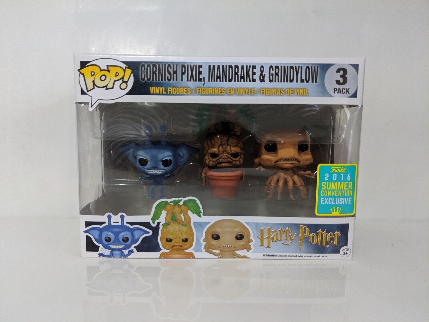 Pop Vinyl Harry Potter - Cornsih Pixie, Mandrake &amp; Grindylow 3-Pack (2016 Summer Convention Exclusive)