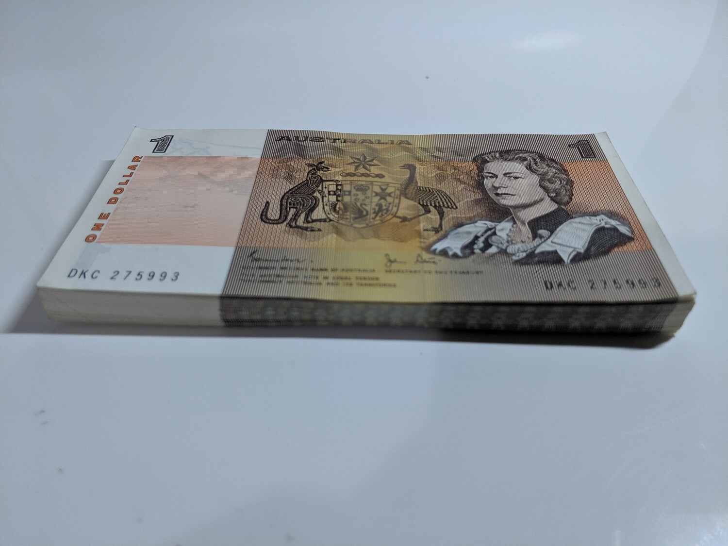UNC Australian $1 note bundle of 94
