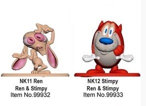 Nickelodeon - Nano Metalfigs Ren and Stimpy Set of 2