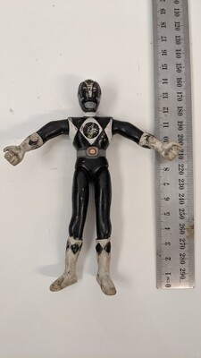 Black ranger bendable rubber figure