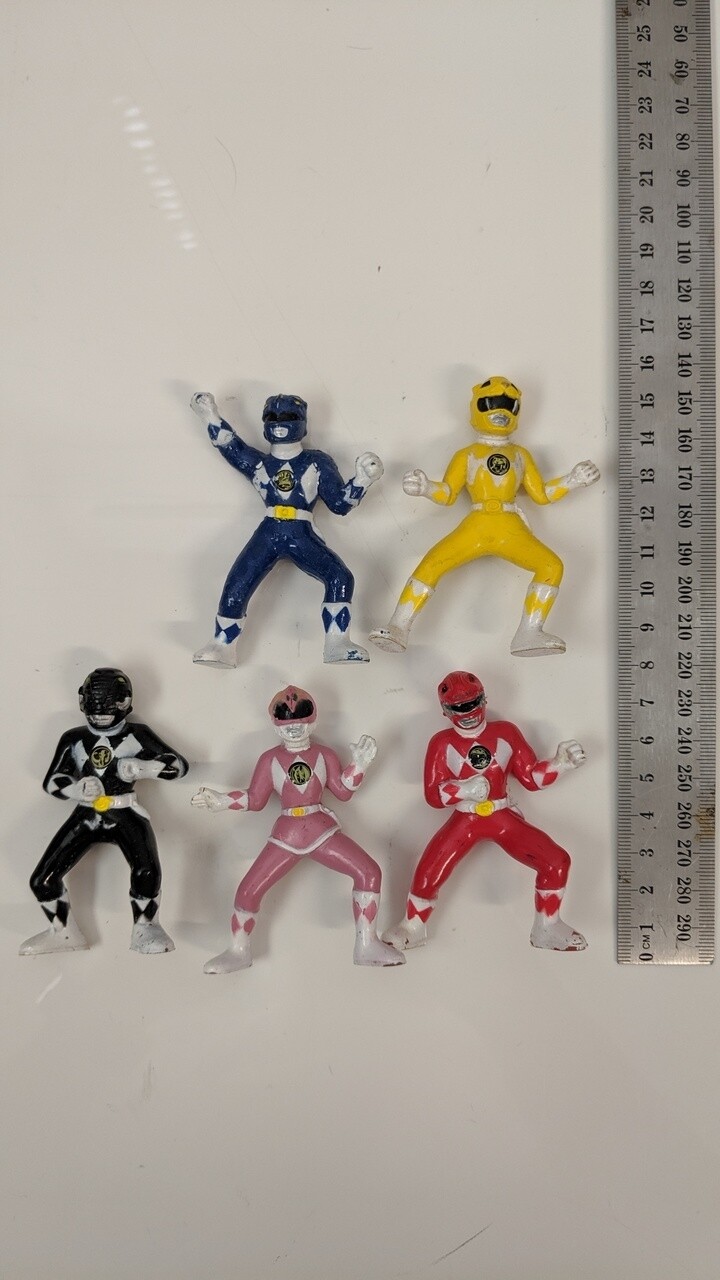 Mighty Morphin Power Rangers collectible figures set of 5