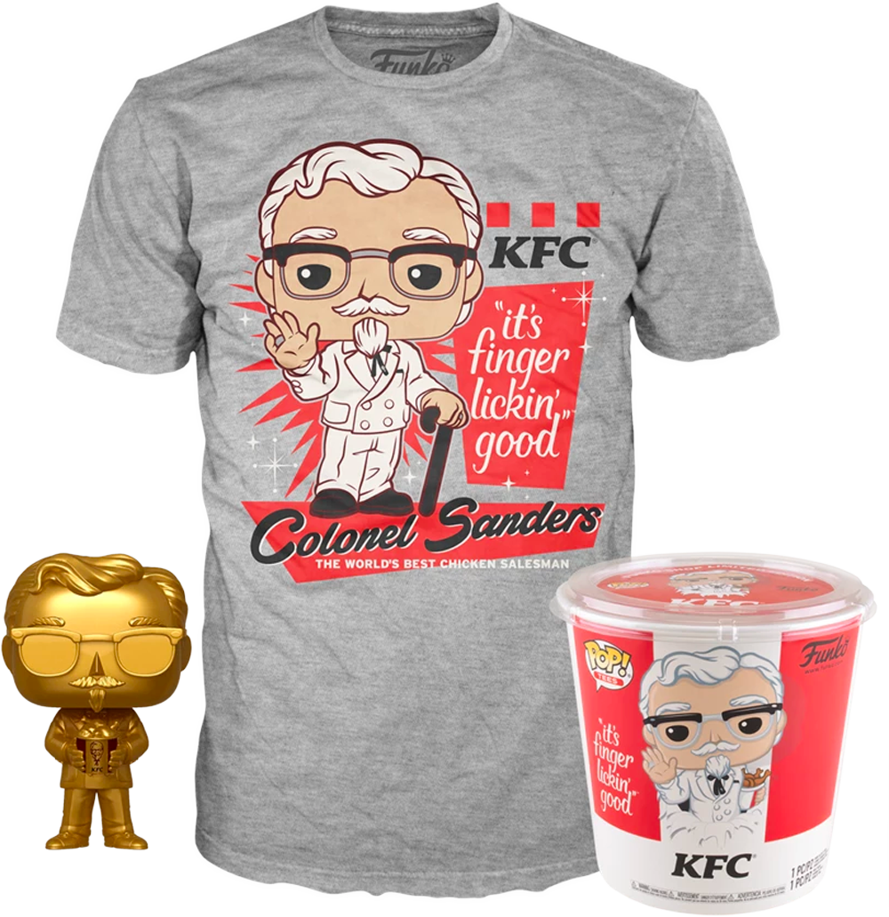 KFC - Colonel Sanders Metallic Gold Pop! Vinyl Figure &amp; T-Shirt Box Set