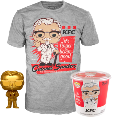 KFC - Colonel Sanders Metallic Gold Pop! Vinyl Figure &amp; T-Shirt Box Set