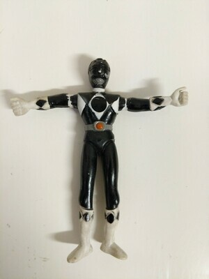 Mighty Morphin Power Rangers rubber bendable figure : Black Ranger