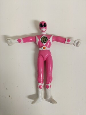 Mighty Morphin Power Rangers rubber bendable figure : Pink Ranger