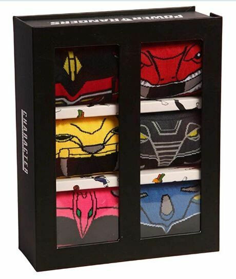 Mighty Morphin Power Rangers Socks pack of 6 box