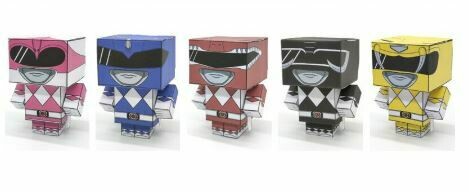 Mighty Morphin Power Rangers Paper Folding Cube Model (set of 5)