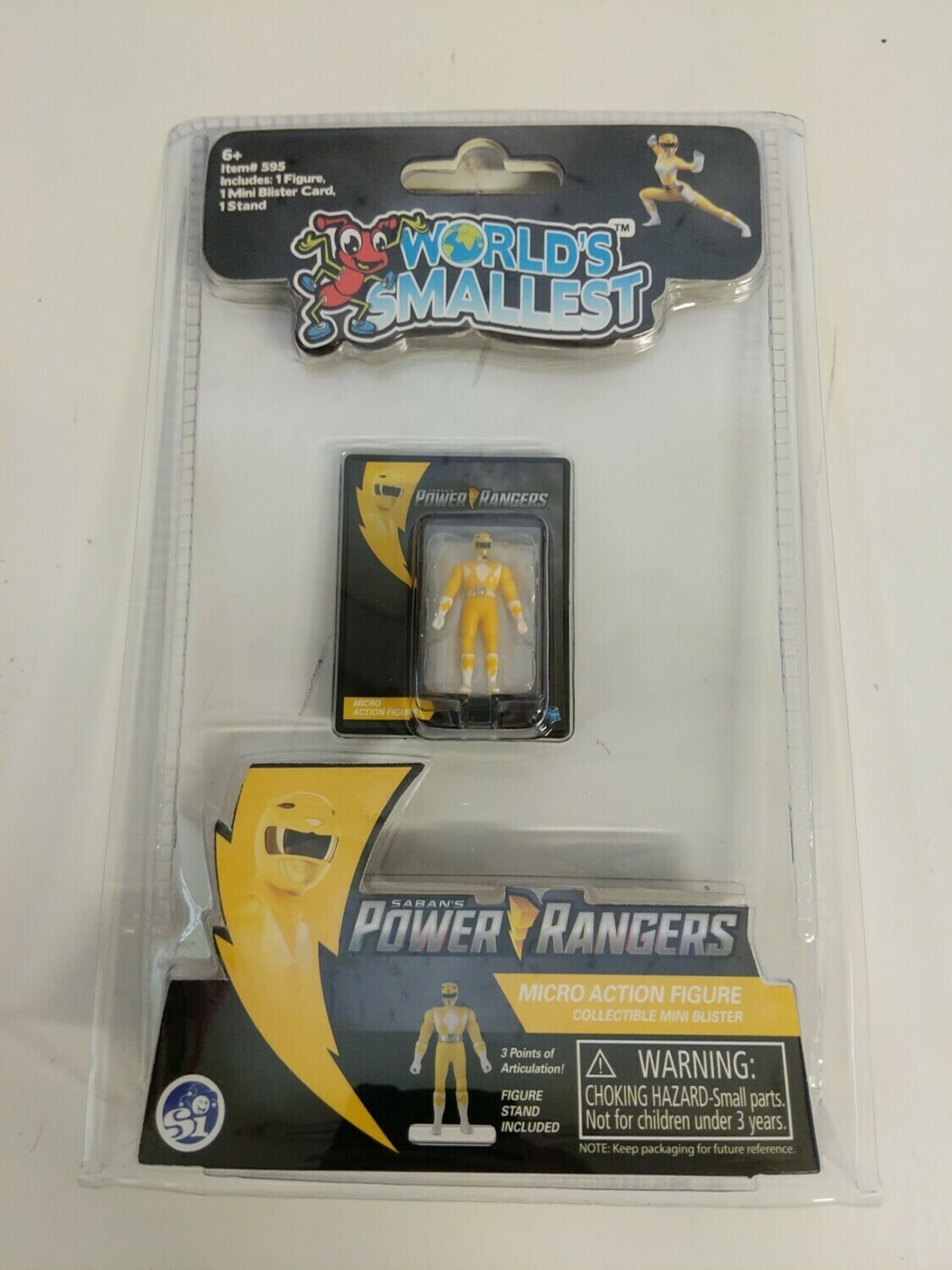 World&#39;s Smallest Power Rangers Bundle Mini Figures Yellow - Red - Pink - Green - Blue - Black, Select: Yellow Ranger