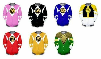 Mighty Morphin Power Rangers Baseball Jacket