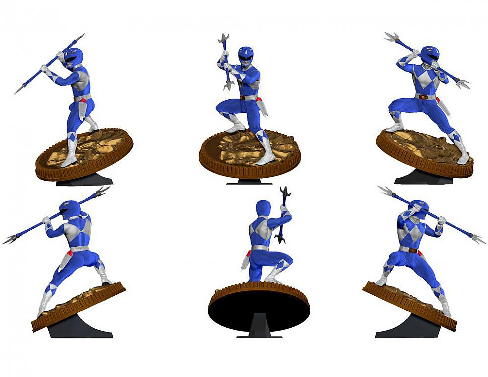 Pre-order: Mighty Morphin Power Rangers PVC Statue Blue Ranger 23 cm