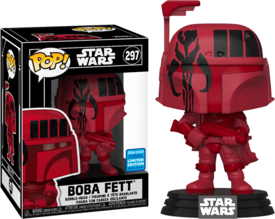 ​Star Wars - Boba Fett with Mandalorian Symbol Pop! Vinyl Figure in Pop! Protector (2020 Wondrous Convention Exclusive)