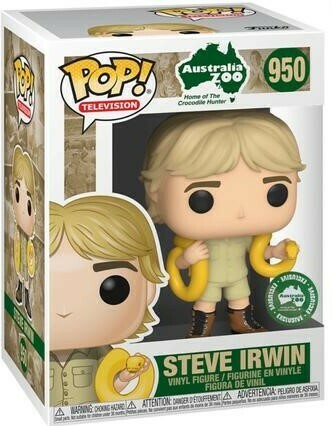 The Crocodile Hunter - Steve Irwin with Snake Pop! Vinyl Figure- Australia Zoo Sticker Exclusive