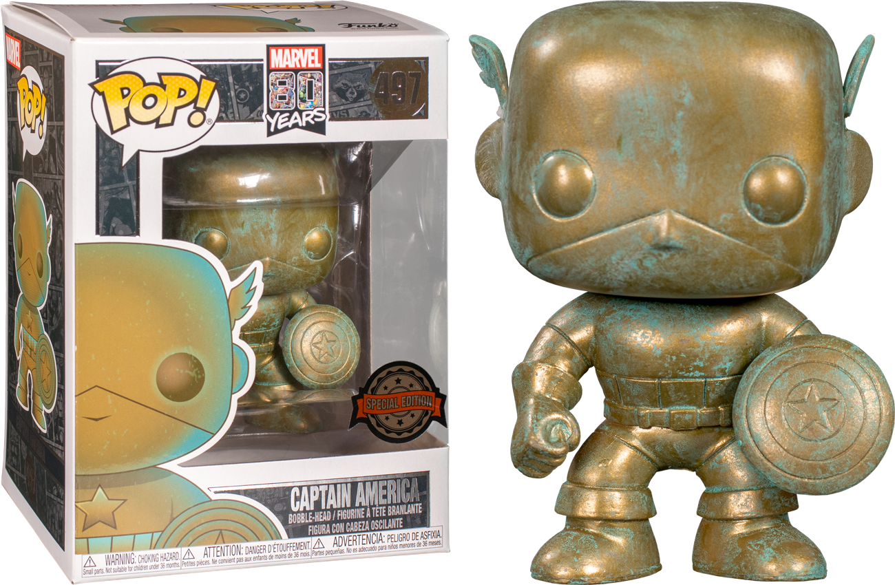 The Avengers - Captain America Patina 80th Anniversary Pop! Vinyl Figure