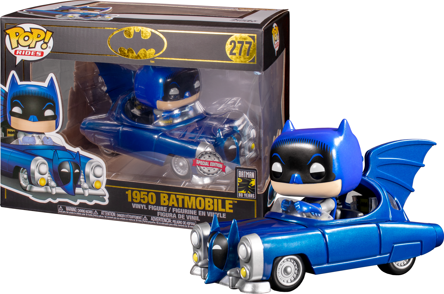 Batman - Batmobile 1950 Metallic 80th Anniversary US Exclusive Pop! Ride