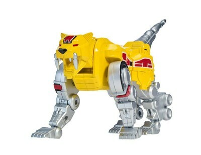 Order: Mighty Morphin Power Rangers - Sabertooth Tiger Zord with Yellow Ranger Legacy Collection 6” Action Figure Set