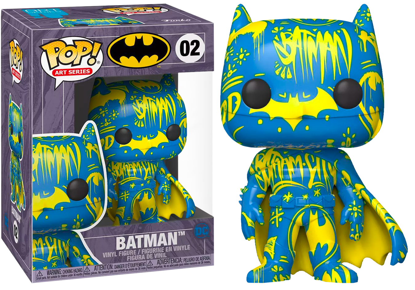 Batman - Batman Blue &amp; Yellow Artist Series Pop! Vinyl Figure with Pop! Protector