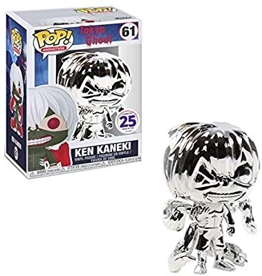 Tokyo Ghoul Ken Kaneki Silver Chrome Funimation 25th Anniversary Exclusive Pop Vinyl Figure