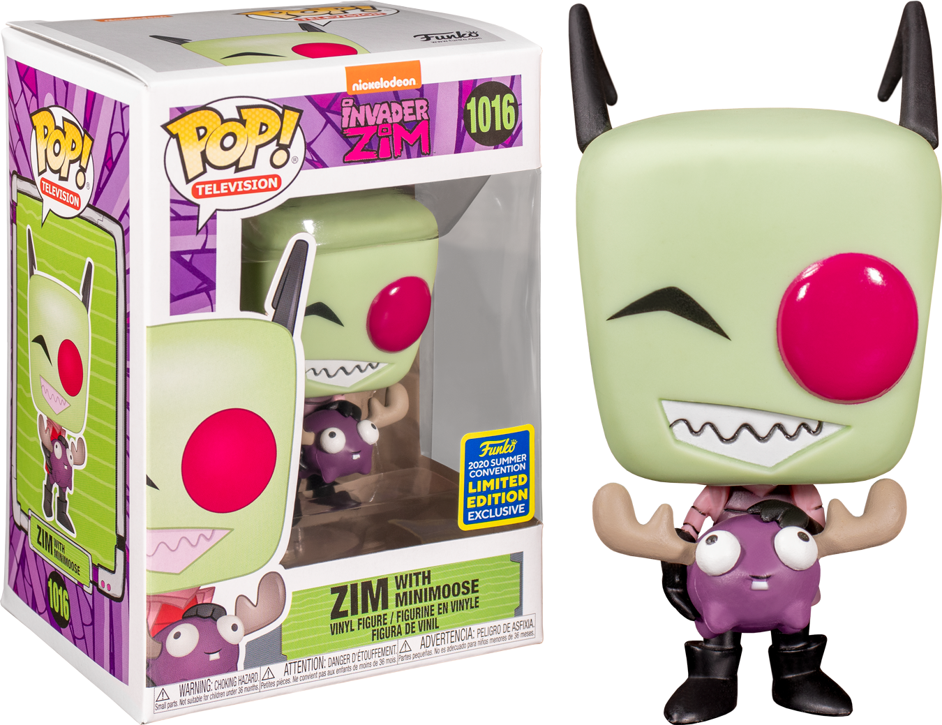 Invader Zim - Zim with Minimoose Pop! Vinyl Figure (2020 Summer Convention Exclusive)